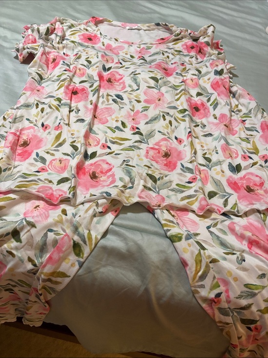 Ekouaer Other - Floral Pink Cotton Blend Women's Pajama Top and Bottom Set